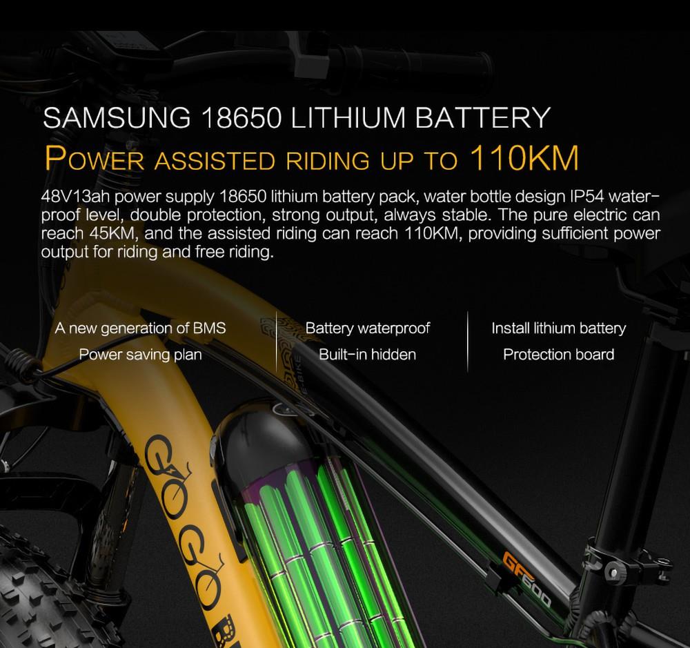 GOGOBEST GF600 Electric Bike 48V 13Ah Battery 1000W Motor 26x4 0 inch Fat Tire Aluminum Alloy Frame Shimano 7-speed