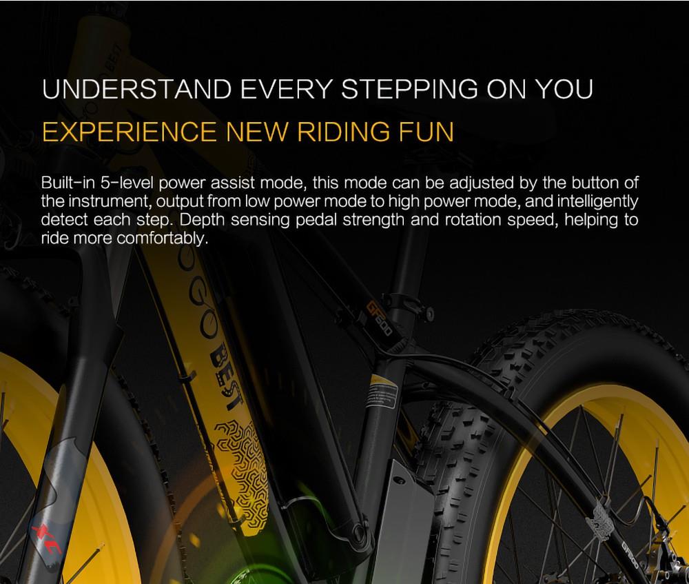 GOGOBEST GF600 Electric Bike 48V 13Ah Battery 1000W Motor 26x4 0 inch Fat Tire Aluminum Alloy Frame Shimano 7-speed