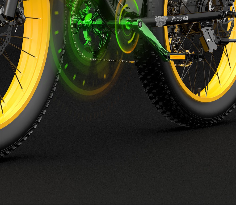 GOGOBEST GF600 Electric Bike 48V 13Ah Battery 1000W Motor 26x4 0 inch Fat Tire Aluminum Alloy Frame Shimano 7-speed