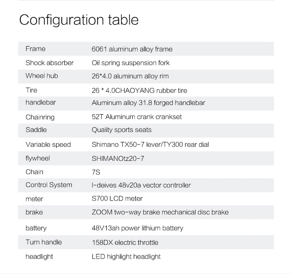 GOGOBEST GF600 Electric Bike 48V 13Ah Battery 1000W Motor 26x4 0 inch Fat Tire Aluminum Alloy Frame Shimano 7-speed