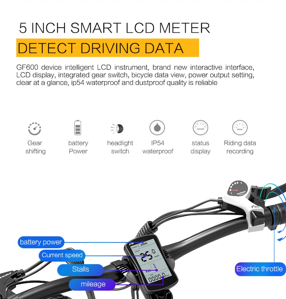 GOGOBEST GF600 Electric Bike 48V 13Ah Battery 1000W Motor 26x4 0 inch Fat Tire Aluminum Alloy Frame Shimano 7-speed