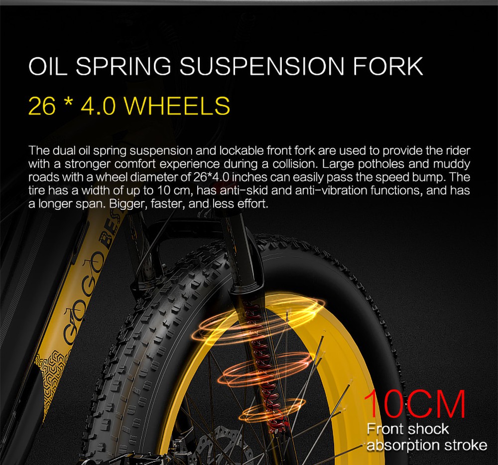 GOGOBEST GF600 Electric Bike 48V 13Ah Battery 1000W Motor 26x4 0 inch Fat Tire Aluminum Alloy Frame Shimano 7-speed