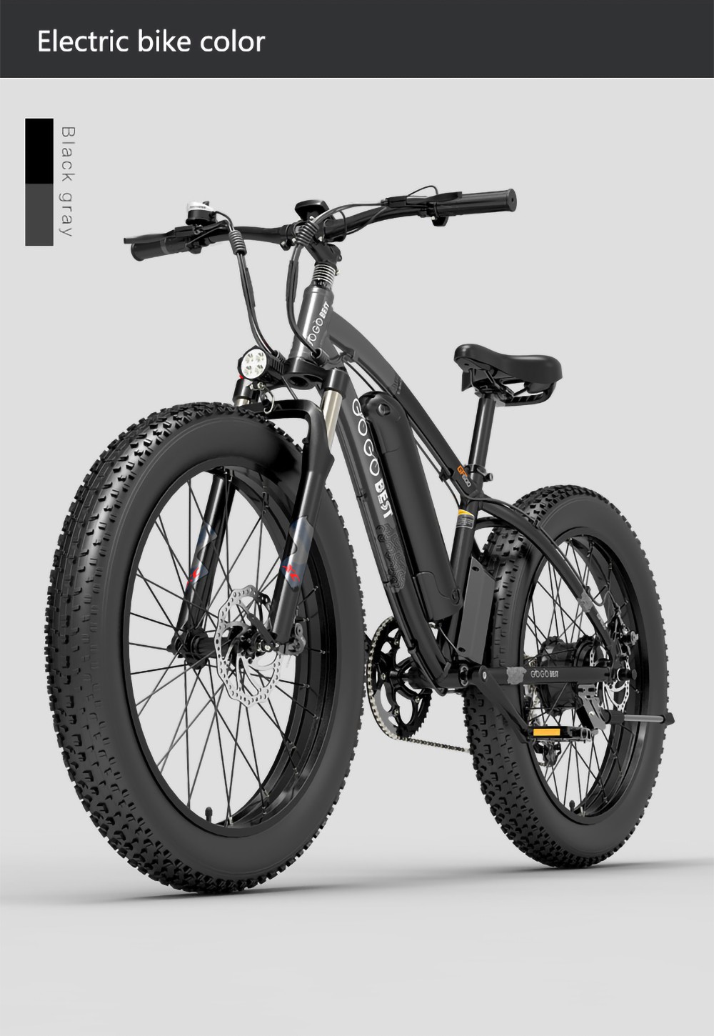 GOGOBEST GF600 Electric Bike 48V 13Ah Battery 1000W Motor 26x4 0 inch Fat Tire Aluminum Alloy Frame Shimano 7-speed