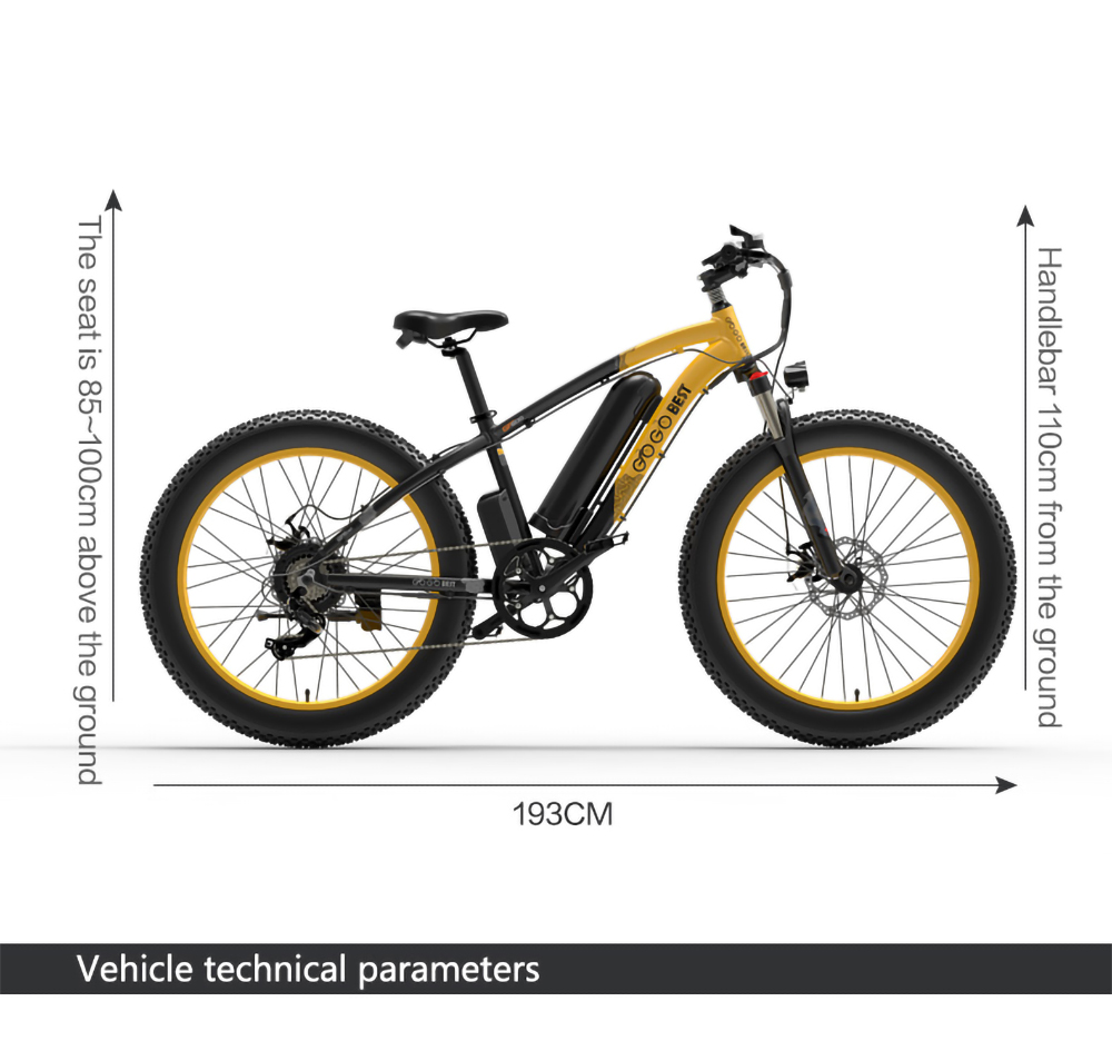 GOGOBEST GF600 Electric Bike 48V 13Ah Battery 1000W Motor 26x4 0 inch Fat Tire Aluminum Alloy Frame Shimano 7-speed