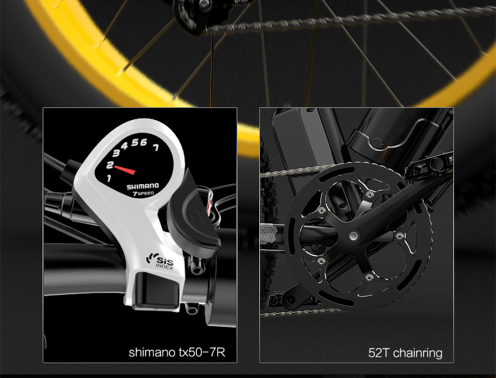 GOGOBEST GF600 Electric Bike 48V 13Ah Battery 1000W Motor 26x4 0 inch Fat Tire Aluminum Alloy Frame Shimano 7-speed