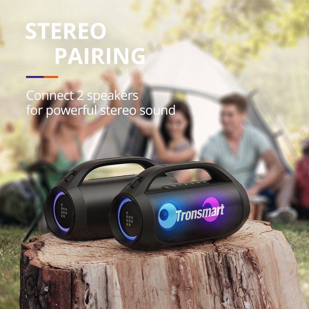 Tronsmart Bang SE Bluetooth Party Speaker 3 Lighting Modes  24 Hours of Playtime  IPX6 Waterproof - Black