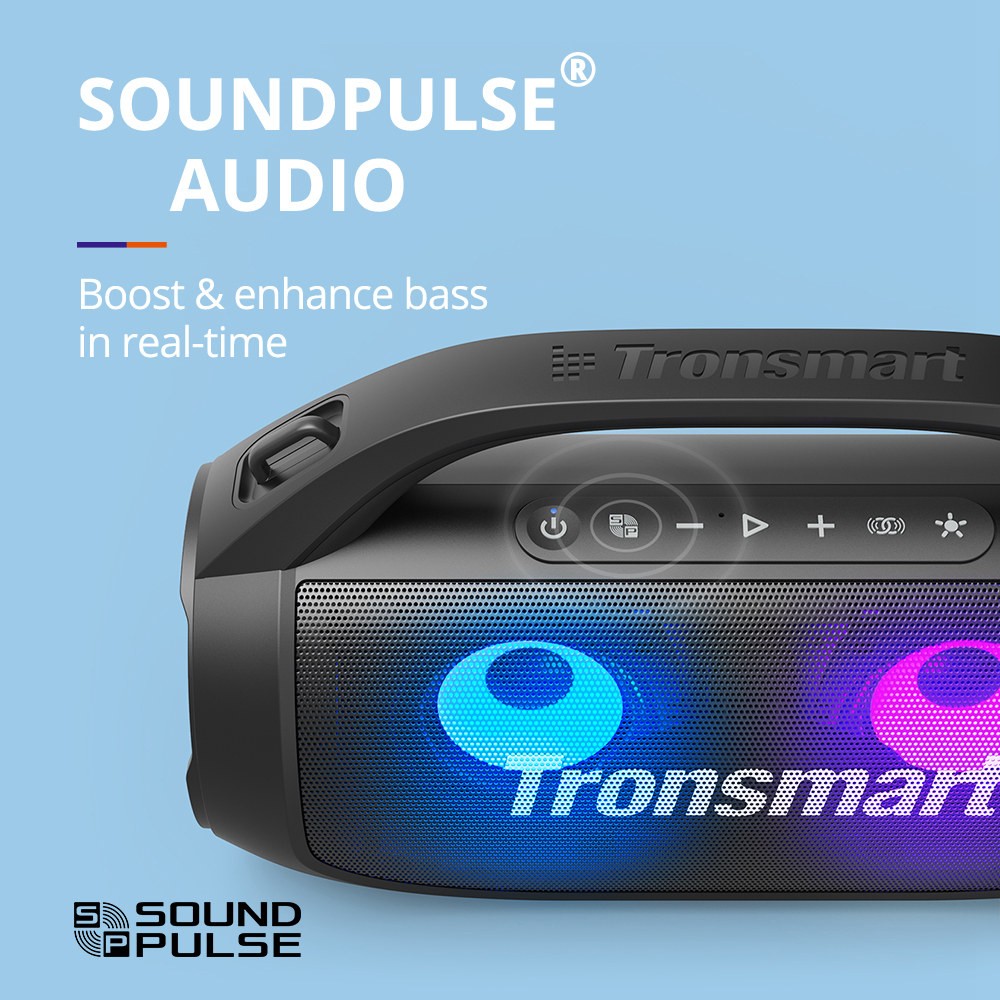Tronsmart Bang SE Bluetooth Party Speaker 3 Lighting Modes  24 Hours of Playtime  IPX6 Waterproof - Black