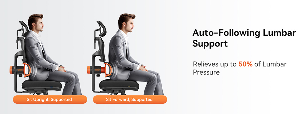 NEWTRAL Chair Standard NT001 Adaptive Lower Back Support Ergonomic Chair Adjustable Armrest Headrest Nylon Base