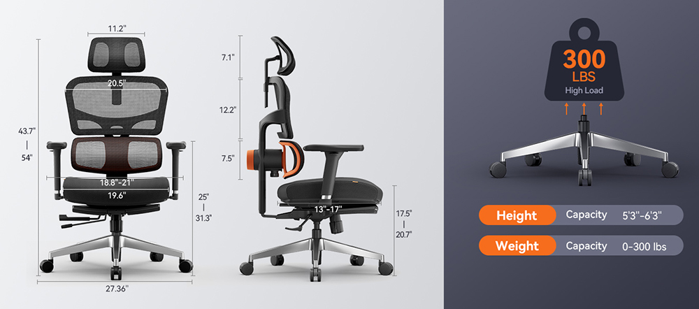 NEWTRAL NT002 Ergonomic Chair with Footrest Auto-Following Backrest Headrest Adaptive Lower Back Support