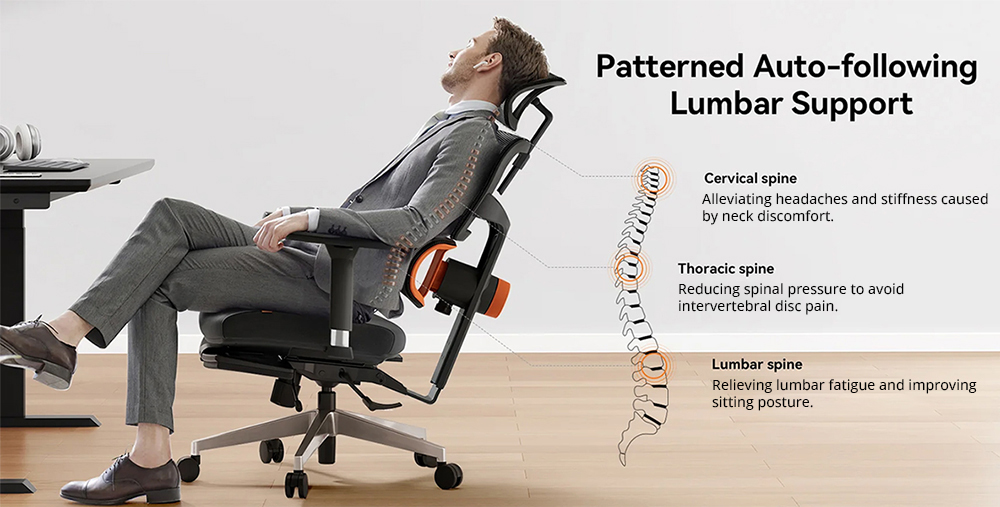 NEWTRAL NT002 Ergonomic Chair with Footrest Auto-Following Backrest Headrest Adaptive Lower Back Support