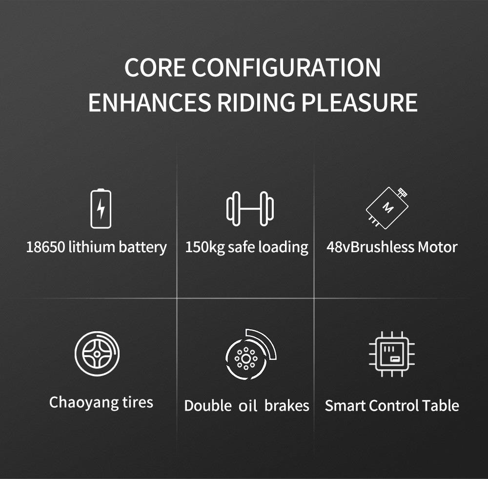 GUNAI MX25 48V 25Ah 1000W 20X4 0 inch Electric Bicycle Oil Brakes 50-60KM Mileage 200KG Payload EBike Black