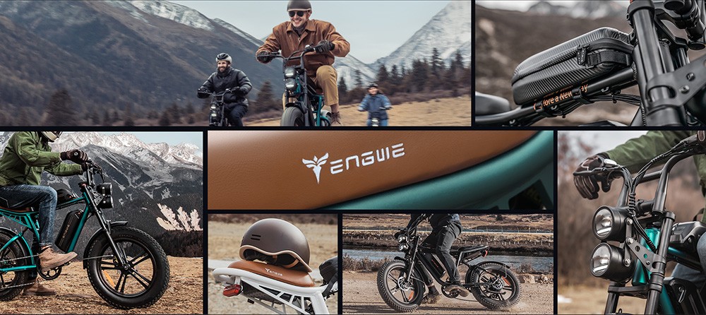 ENGWE M20 Electric Bike 20*4 0'' Fat Tires 750W Brushless Motor 45km/h Max Speed 48V 13Ah Battery 75km Range - White