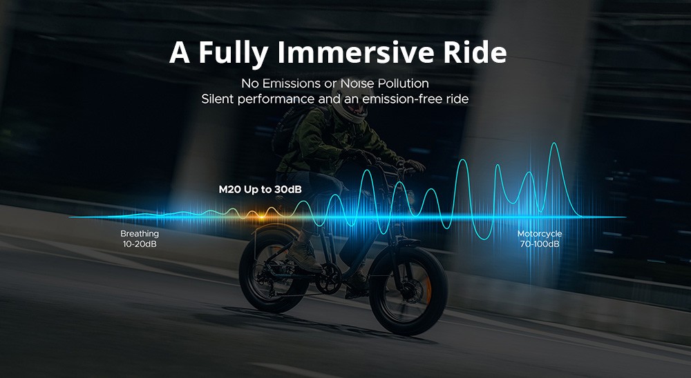 ENGWE M20 Electric Bike 20*4 0'' Fat Tires 750W Brushless Motor 45km/h Max Speed 48V 13Ah Battery 75km Range - White