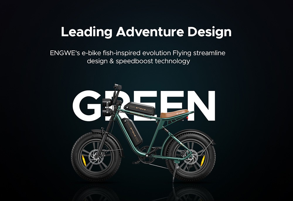 ENGWE M20 Electric Bike 20*4 0'' Fat Tires 750W Brushless Motor 45km/h Max Speed 48V 13Ah Battery 75km Range - White